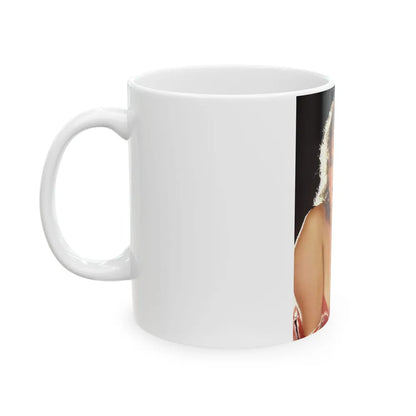 Linda Blair #266 - Partially Topless (Vintage Female Icon) White Coffee Mug-Go Mug Yourself