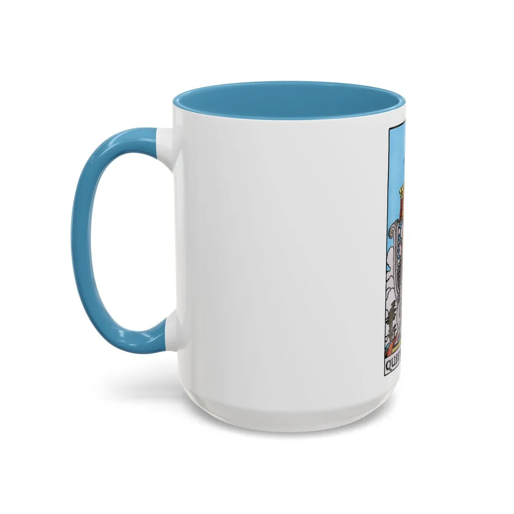 The Queen of Swords (Tarot Card) Accent Coffee Mug-Go Mug Yourself