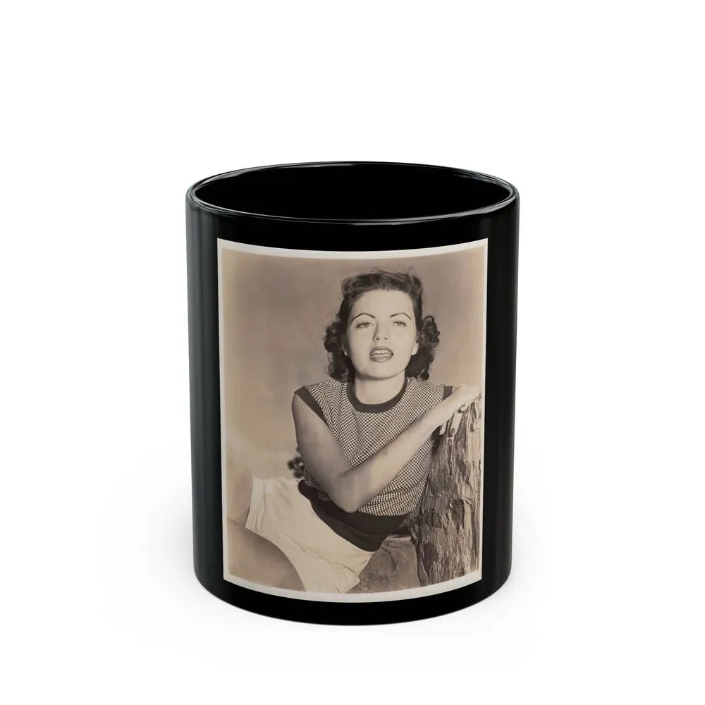 Faith Domergue #173 (Vintage Female Icon) Black Coffee Mug-11oz-Go Mug Yourself