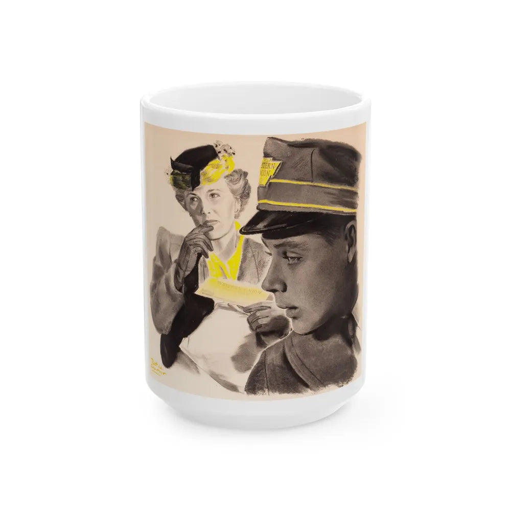 Day Shift, The Saturday Evening post story illustration - White Coffee Mug-15oz-Go Mug Yourself