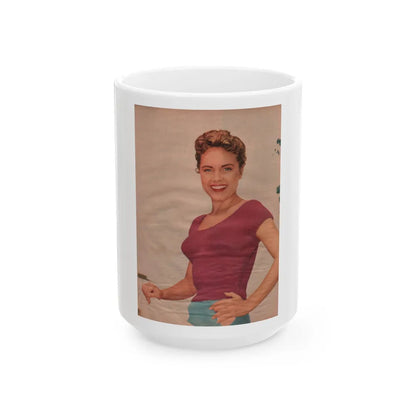 Terry Moore #519 - Magazine Page Photo (Vintage Female Icon) White Coffee Mug-15oz-Go Mug Yourself