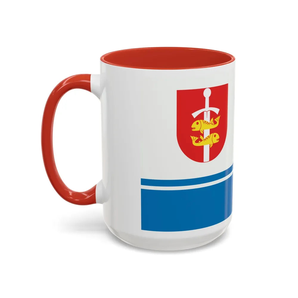 Flag of Gdynia Poland - Accent Coffee Mug-Go Mug Yourself