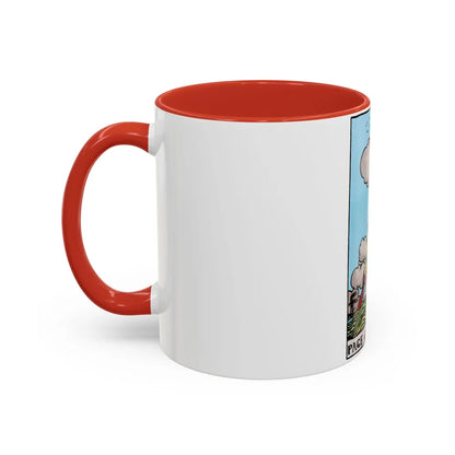 The Page of Swords (Tarot Card) Accent Coffee Mug-Go Mug Yourself