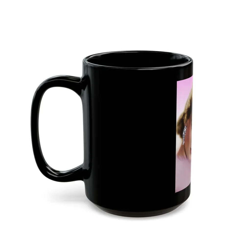 Dorothy Malone #173 (Vintage Female Icon) Black Coffee Mug-Go Mug Yourself