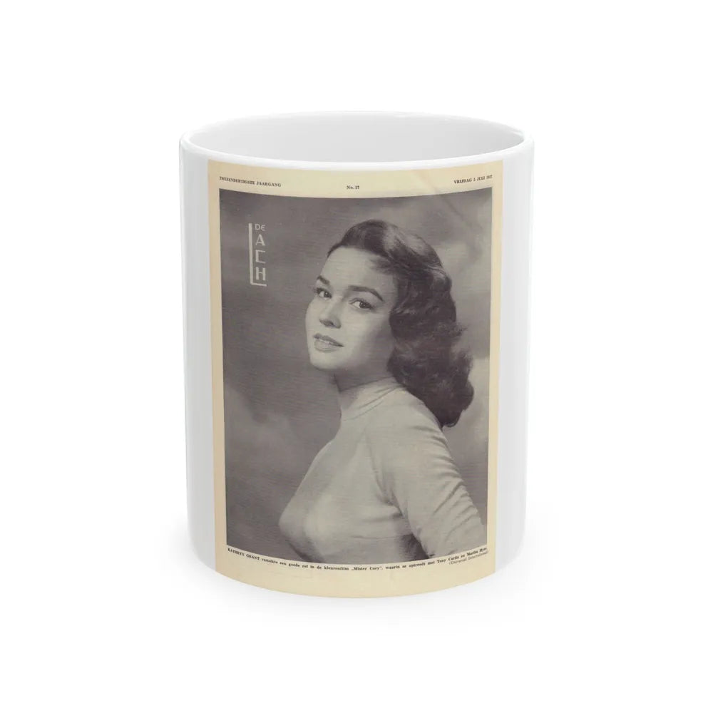 Kathryn Grant #21 (Vintage Female Icon) White Coffee Mug-11oz-Go Mug Yourself