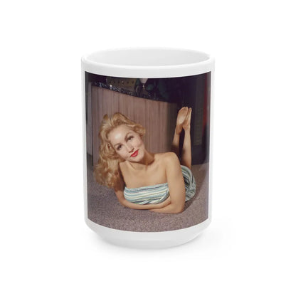 Julie Newmar #638 (Vintage Female Icon) White Coffee Mug-15oz-Go Mug Yourself