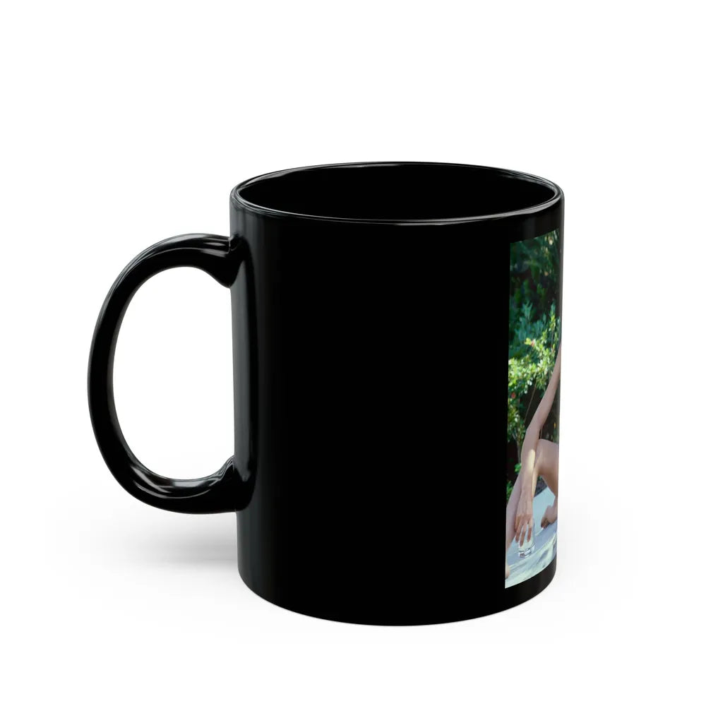 Barbara Carrera #106 (Vintage Female Icon) Black Coffee Mug-Go Mug Yourself