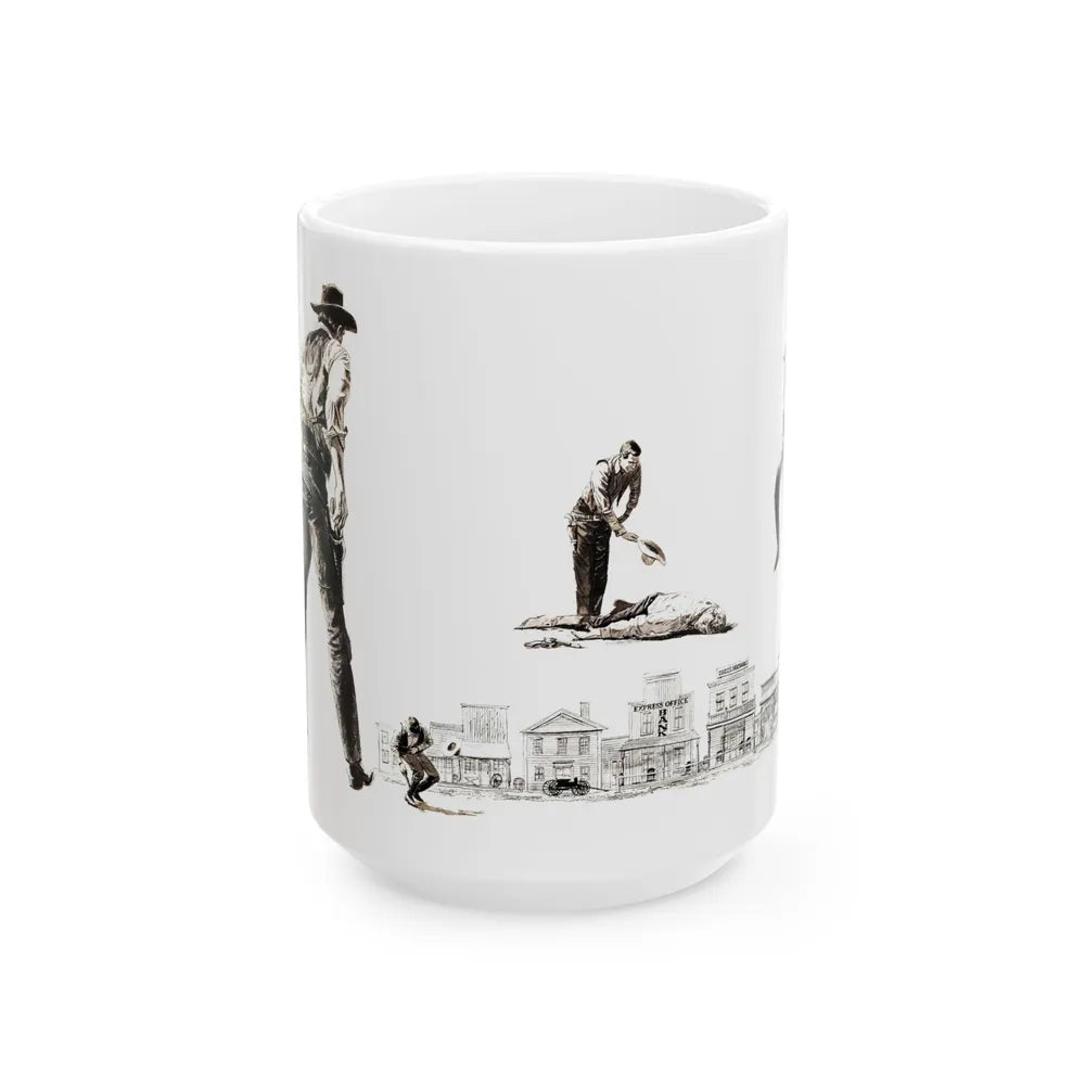 Bachelor Magazine Illustration - White Coffee Mug-15oz-Go Mug Yourself