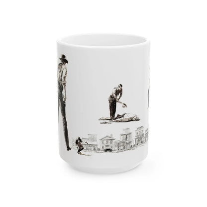 Bachelor Magazine Illustration - White Coffee Mug-15oz-Go Mug Yourself