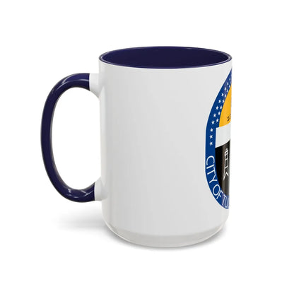 Seal of Tulsa Oklahoma - Accent Coffee Mug-Go Mug Yourself