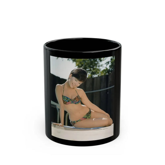 Yvonne Craig #274 - 8x10 Color 2-Piece Hawaiian Bikini Pin-Up Photo from 60's2 (Vintage Female Icon) Black Coffee Mug-11oz-Go Mug Yourself