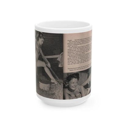 Sheree North #172 - Pages 50 & 51 from 66 PHOTOGRAPHS OF Sheree NORTH U.K. Pocket Mag. (Vintage Female Icon) White Coffee Mug-15oz-Go Mug Yourself