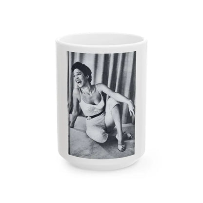 Dorothy Dandridge #97 - Photo on Page 95 cropped from Pageant Digest Mag. June '55 (Vintage Female Icon) White Coffee Mug-15oz-Go Mug Yourself