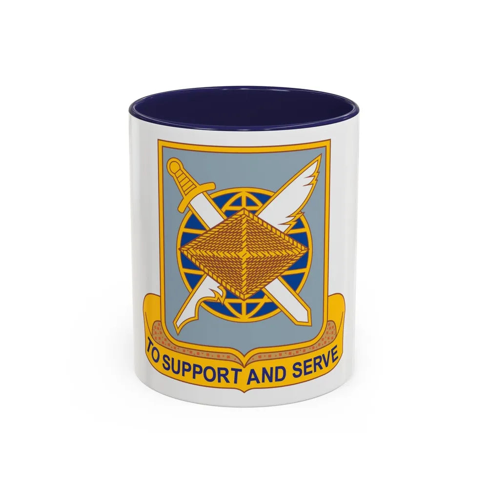 Finance Corps (U.S. Army) Accent Coffee Mug-11oz-Navy-Go Mug Yourself