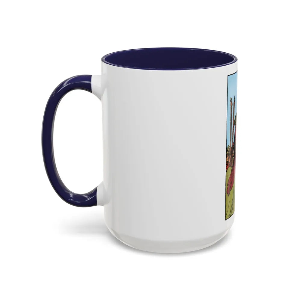 The 6 of Wands (Tarot Card) Accent Coffee Mug-Go Mug Yourself