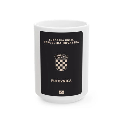 Croatia Passport - White Coffee Mug-15oz-Go Mug Yourself