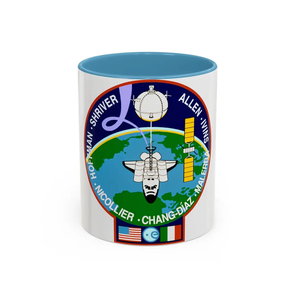 STS 46 (NASA) Accent Coffee Mug-11oz-Light Blue-Go Mug Yourself