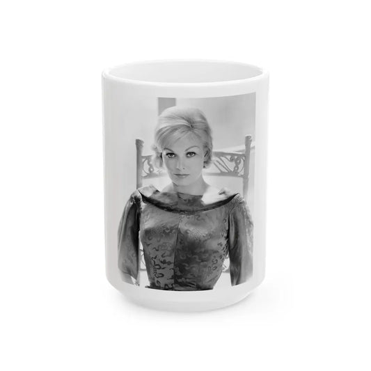 Kim Novak #272 (Vintage Female Icon) White Coffee Mug-15oz-Go Mug Yourself