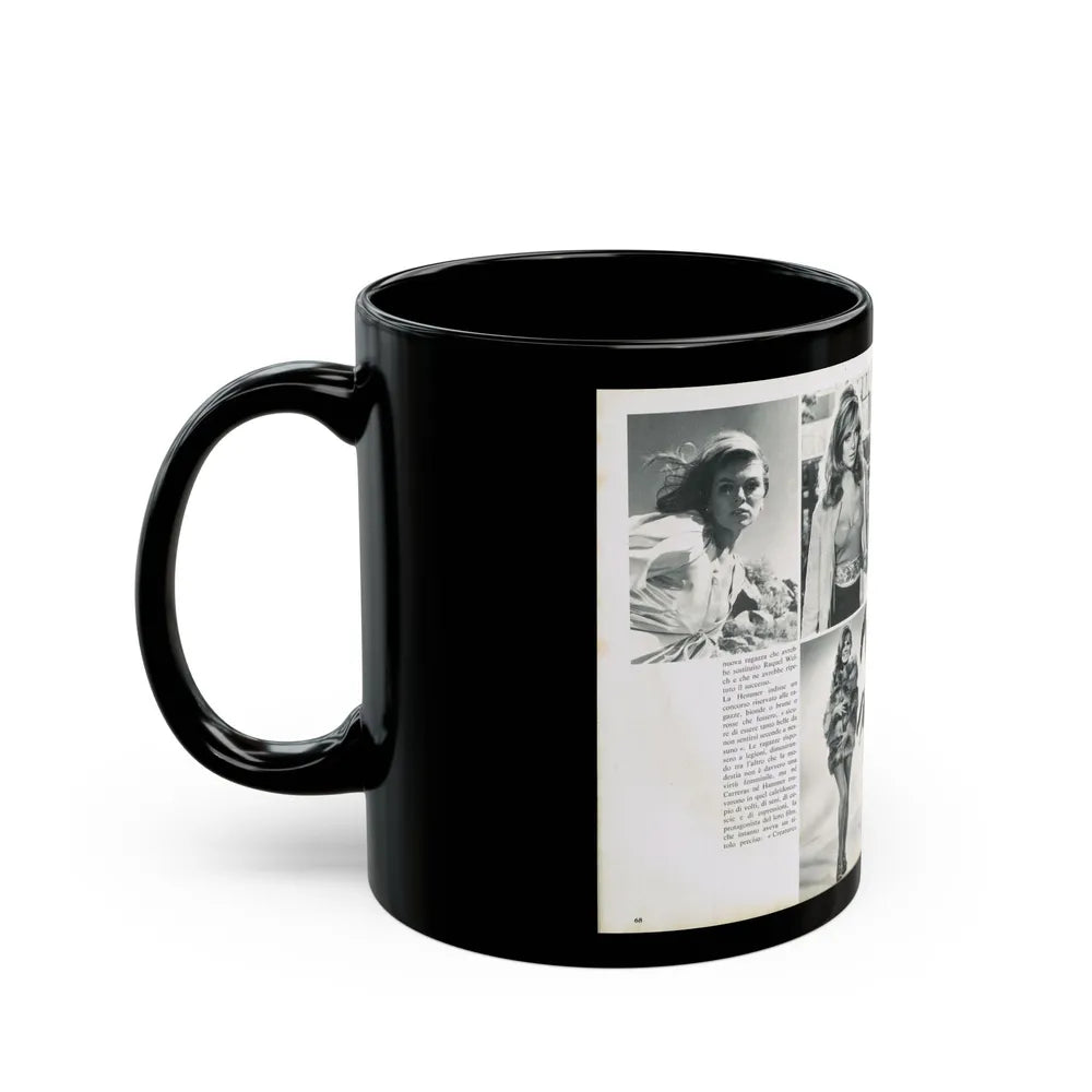 Julie Ege #212 (Vintage Female Icon) Black Coffee Mug-Go Mug Yourself