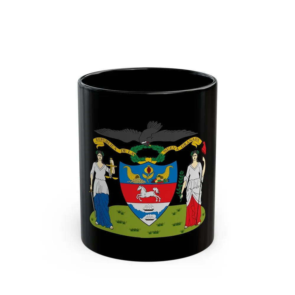 Coat of arms of New Granada (proposal) - Black Coffee Mug-11oz-Go Mug Yourself