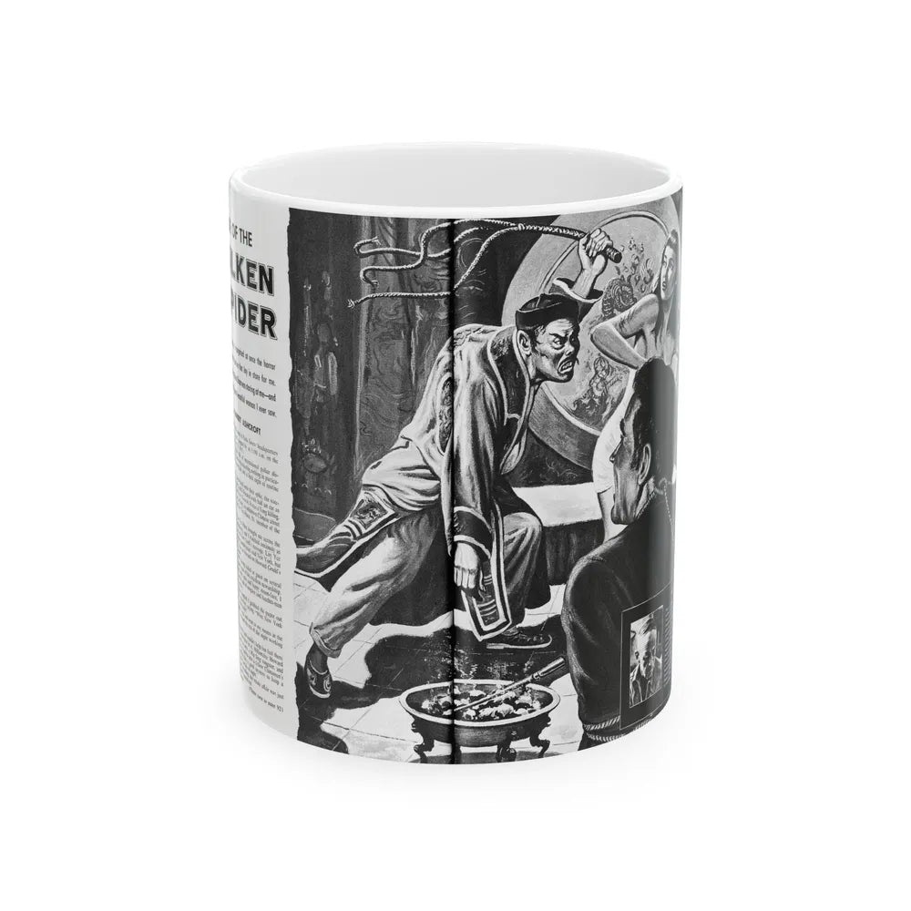 Case of the Silken Spider, Man's Illustrated, November 1958 - White Coffee Mug-11oz-Go Mug Yourself