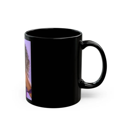 Linda Blair #198 - Partially Topless (Vintage Female Icon) Black Coffee Mug-Go Mug Yourself