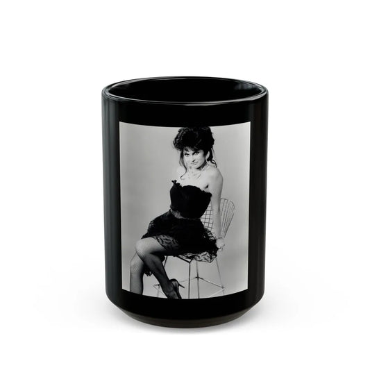 Caroline Munro #326 (Vintage Female Icon) Black Coffee Mug-15oz-Go Mug Yourself