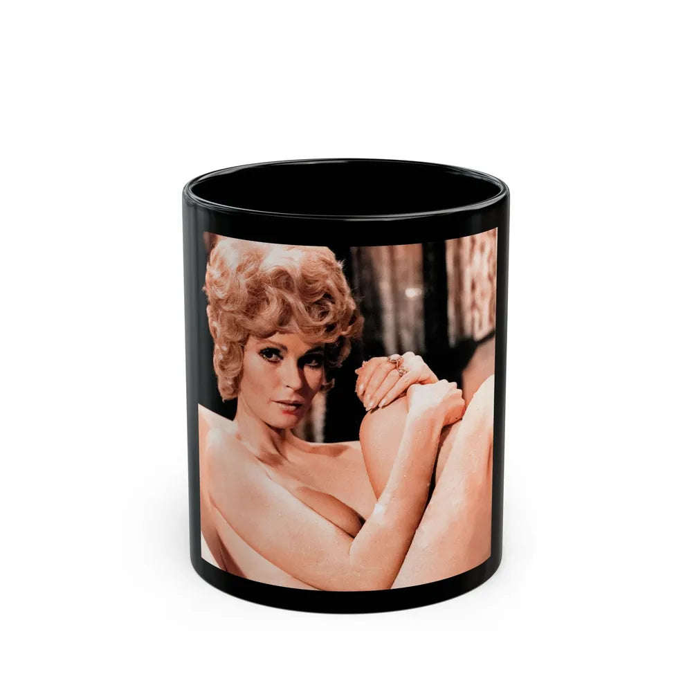 Veronica Carlson #131 (Vintage Female Icon) Black Coffee Mug-11oz-Go Mug Yourself