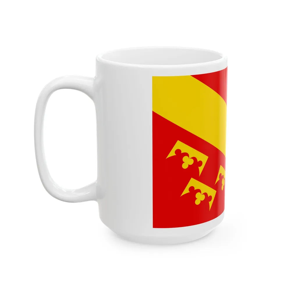 Flag of Haut Rhin France 2 - White Coffee Mug-Go Mug Yourself