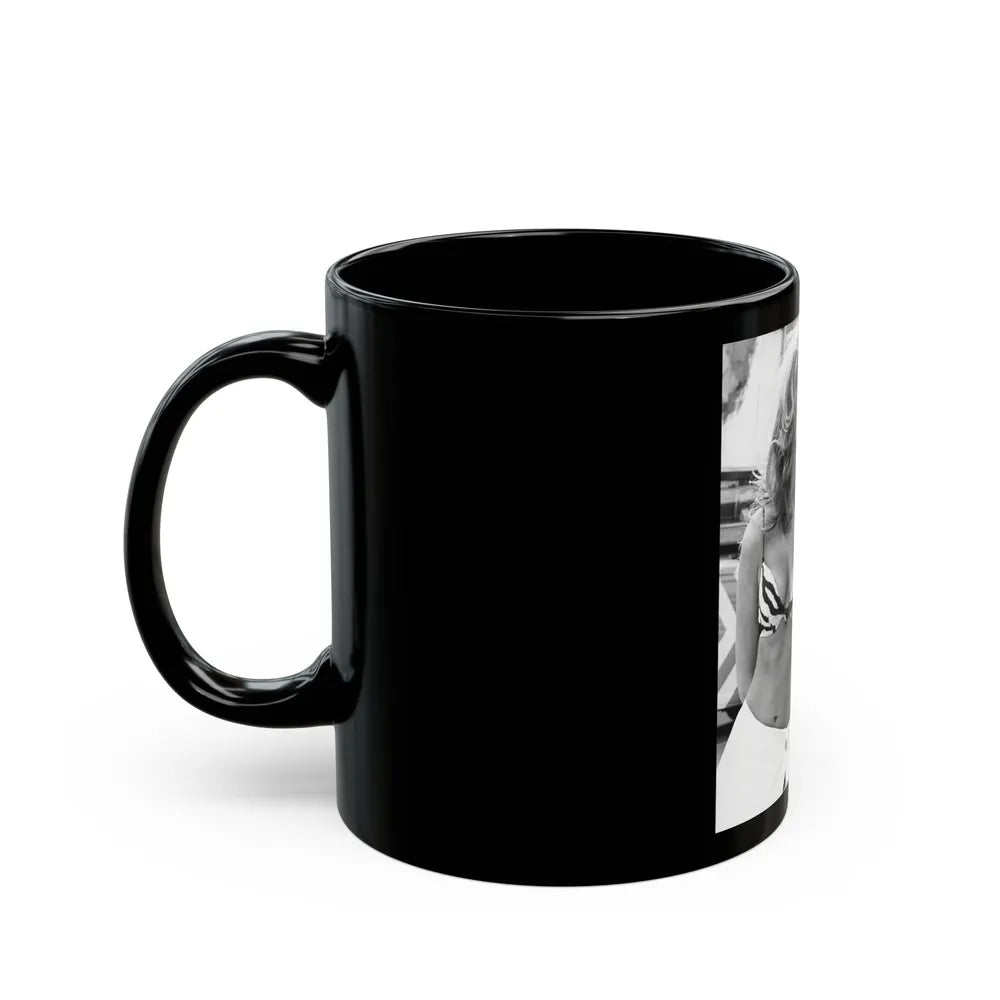 Julie Ege #08 (Vintage Female Icon) Black Coffee Mug-Go Mug Yourself