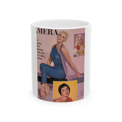 Kim Novak #190 (Vintage Female Icon) White Coffee Mug-11oz-Go Mug Yourself