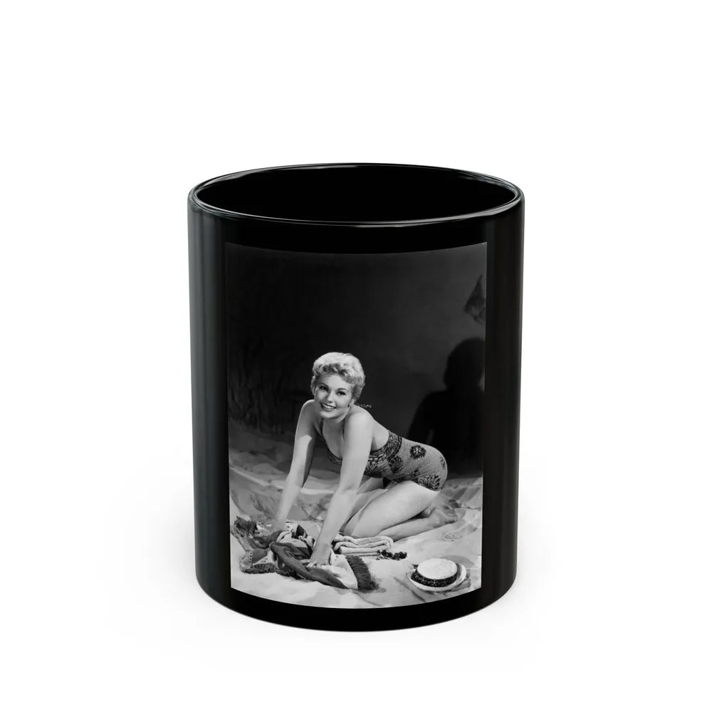 Kim Novak #291 (Vintage Female Icon) Black Coffee Mug-11oz-Go Mug Yourself