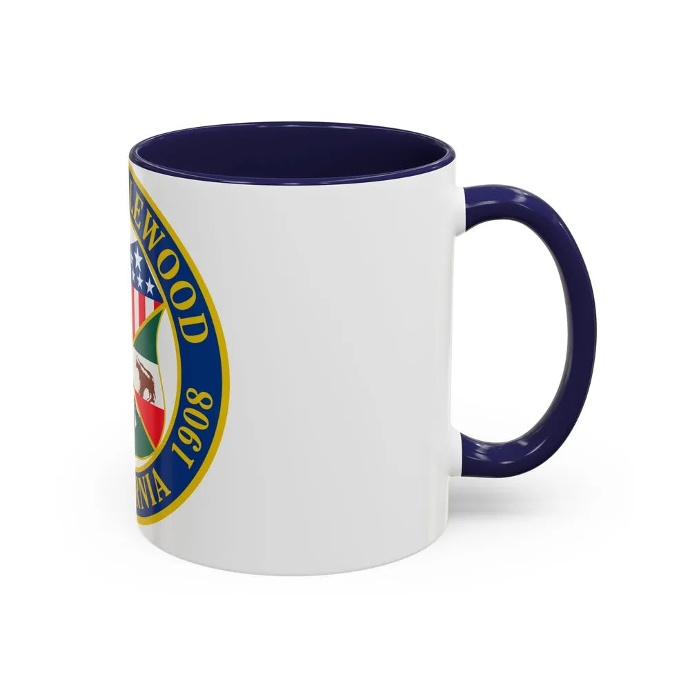 Seal of Inglewood California - Accent Coffee Mug-Go Mug Yourself