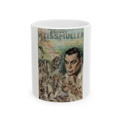 Devil Goddess, two movie poster illustrations - White Coffee Mug-11oz-Go Mug Yourself