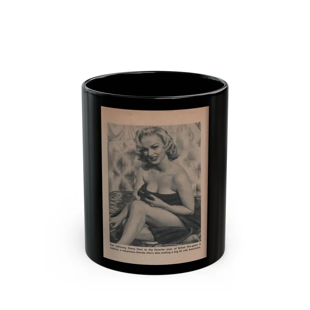 Norma Sykes #178 - Scamp Mag. Sept. '58 - 1 Small B&W Photo (Vintage Female Icon) Black Coffee Mug-11oz-Go Mug Yourself