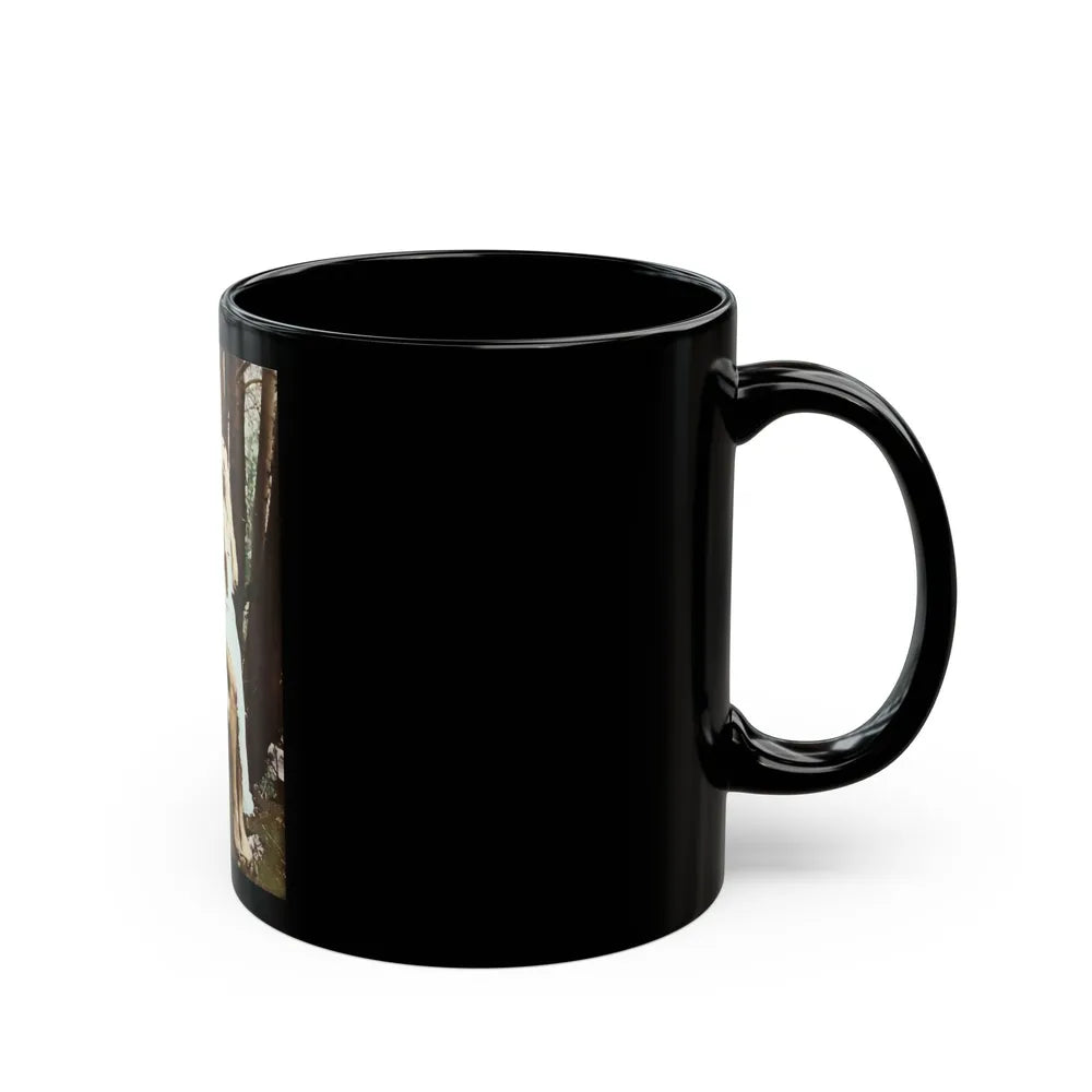 Veronica Carlson #84 - Partially Topless1 (Vintage Female Icon) Black Coffee Mug-Go Mug Yourself