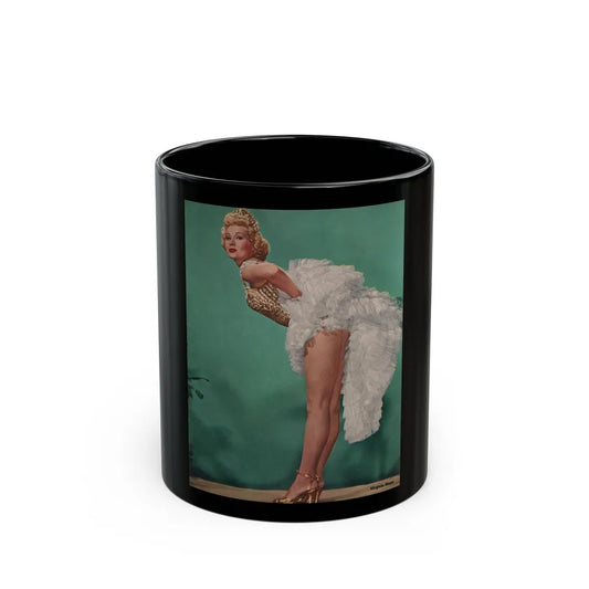 Virginia Mayo #223 - Photoplay Pin-Ups Magazine Issue #05 (Vintage Female Icon) Black Coffee Mug-11oz-Go Mug Yourself