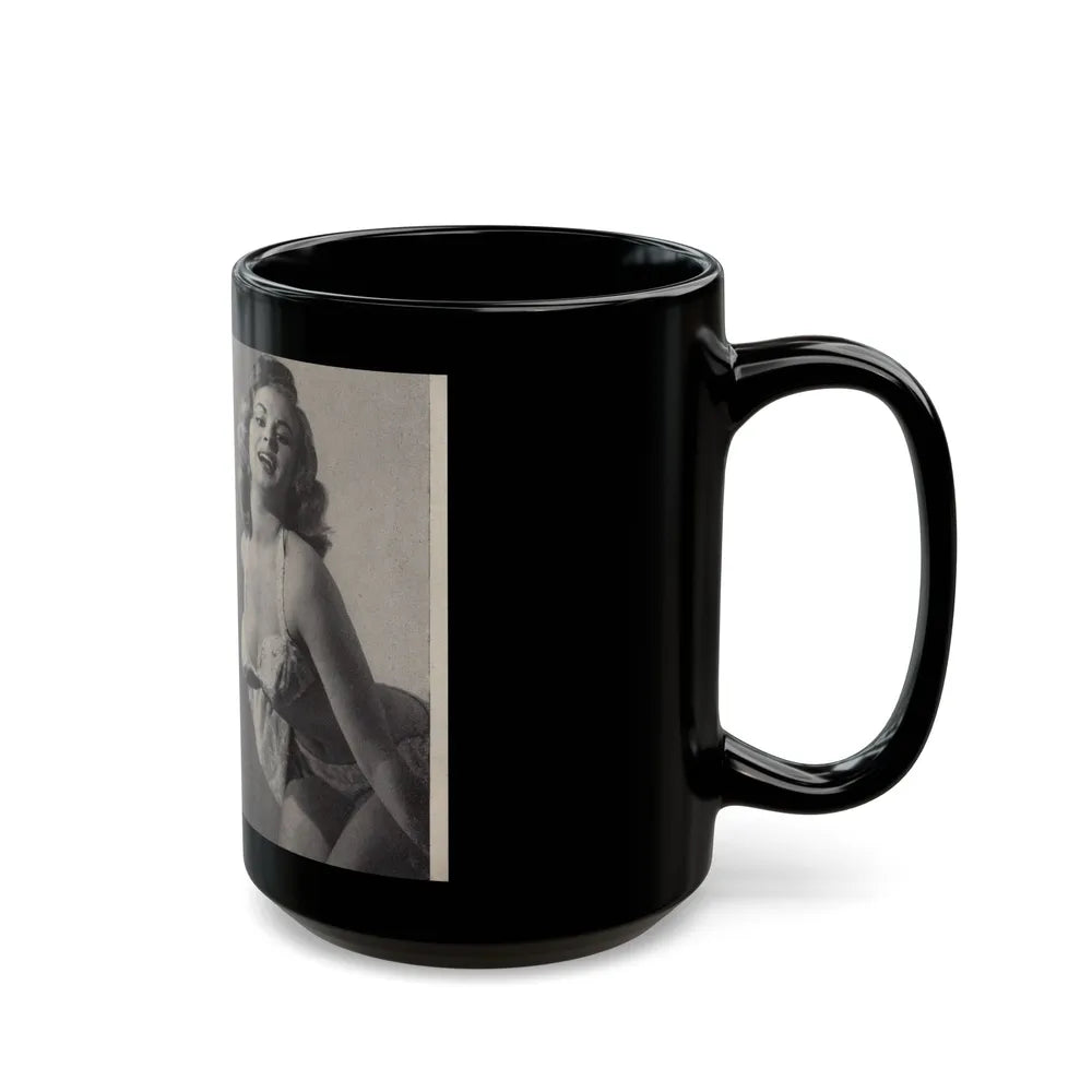 Norma Sykes #145 - Scanned Mag. 66 Photos (Vintage Female Icon) Black Coffee Mug-Go Mug Yourself