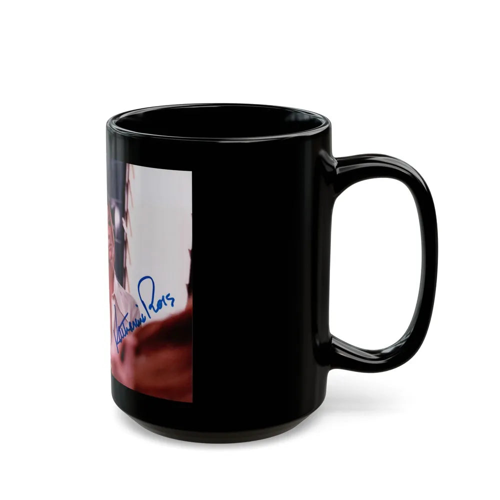 Katharine Ross #99 (Vintage Female Icon) Black Coffee Mug-Go Mug Yourself