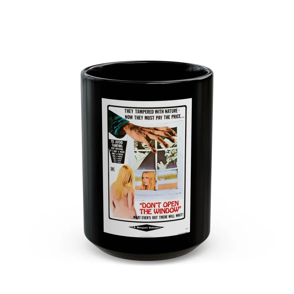 DON'T OPEN THE WINDOW (THE LIVING DEAD AT THE MANCHESTER MORGUE) 1974 Movie Poster - Black Coffee Mug-15oz-Go Mug Yourself