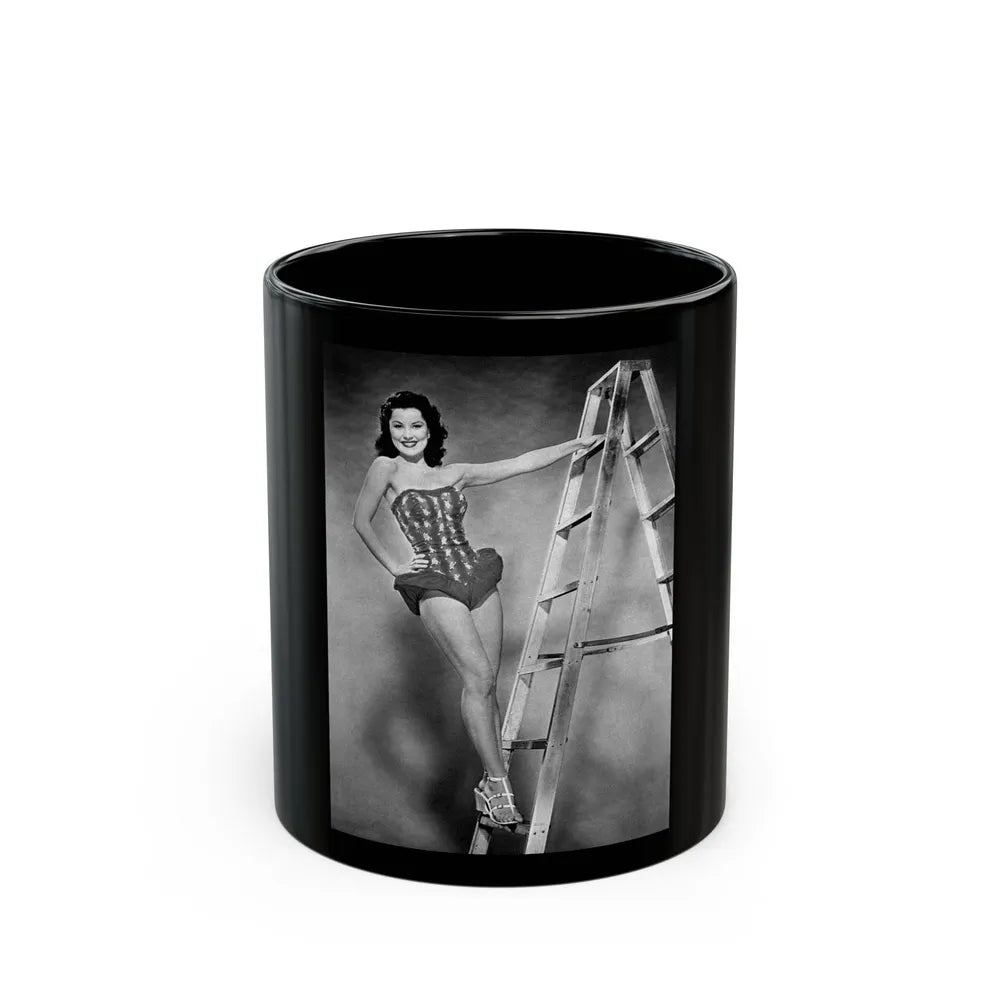 Debra Paget #259 4 (Vintage Female Icon) Black Coffee Mug-11oz-Go Mug Yourself