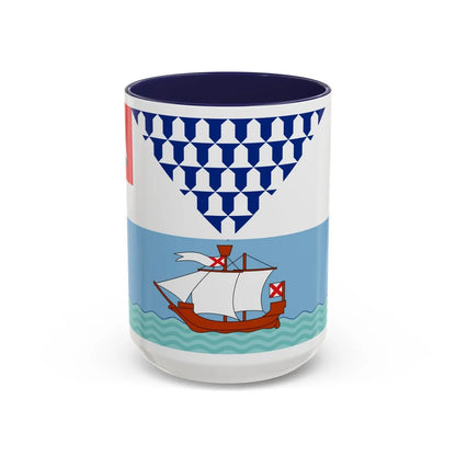 Flag of Belfast Ireland - Accent Coffee Mug-15oz-Navy-Go Mug Yourself