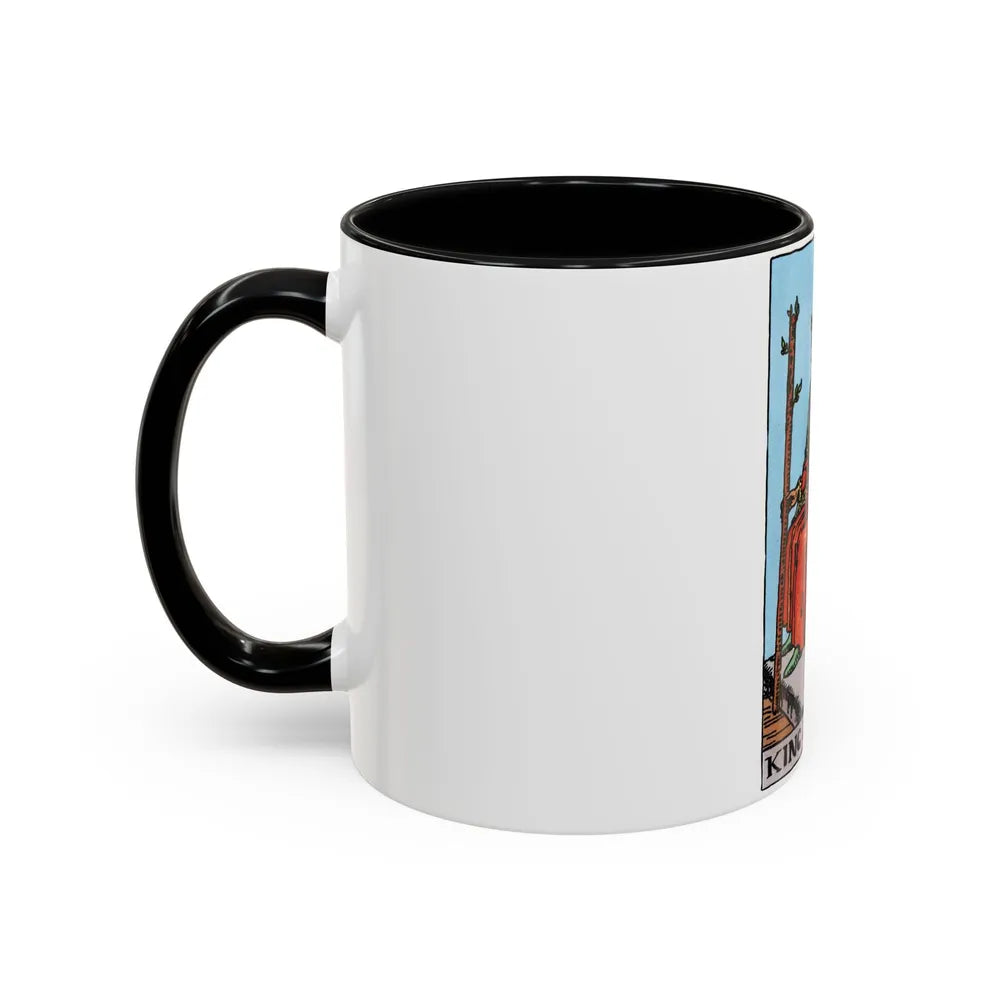 The King of Wands (Tarot Card) Accent Coffee Mug-Go Mug Yourself