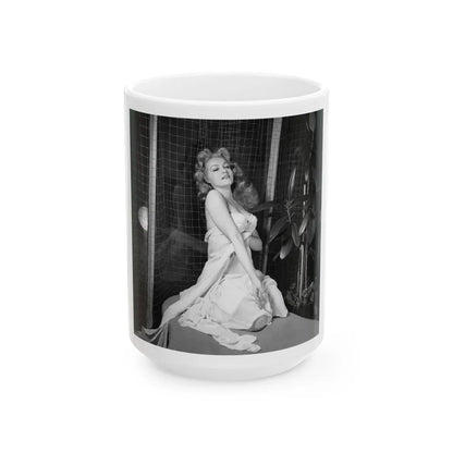 Julie Newmar #325 (Vintage Female Icon) White Coffee Mug-15oz-Go Mug Yourself