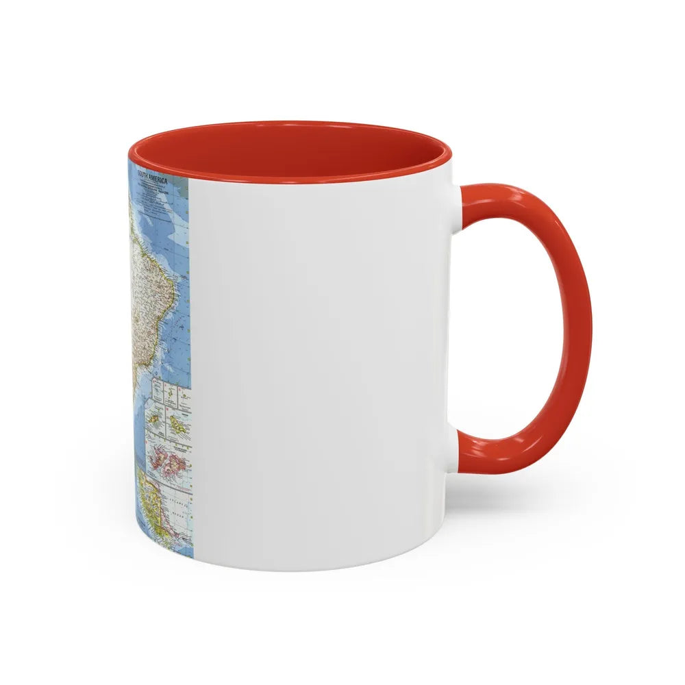 South America (1960) (Map) Accent Coffee Mug-Go Mug Yourself