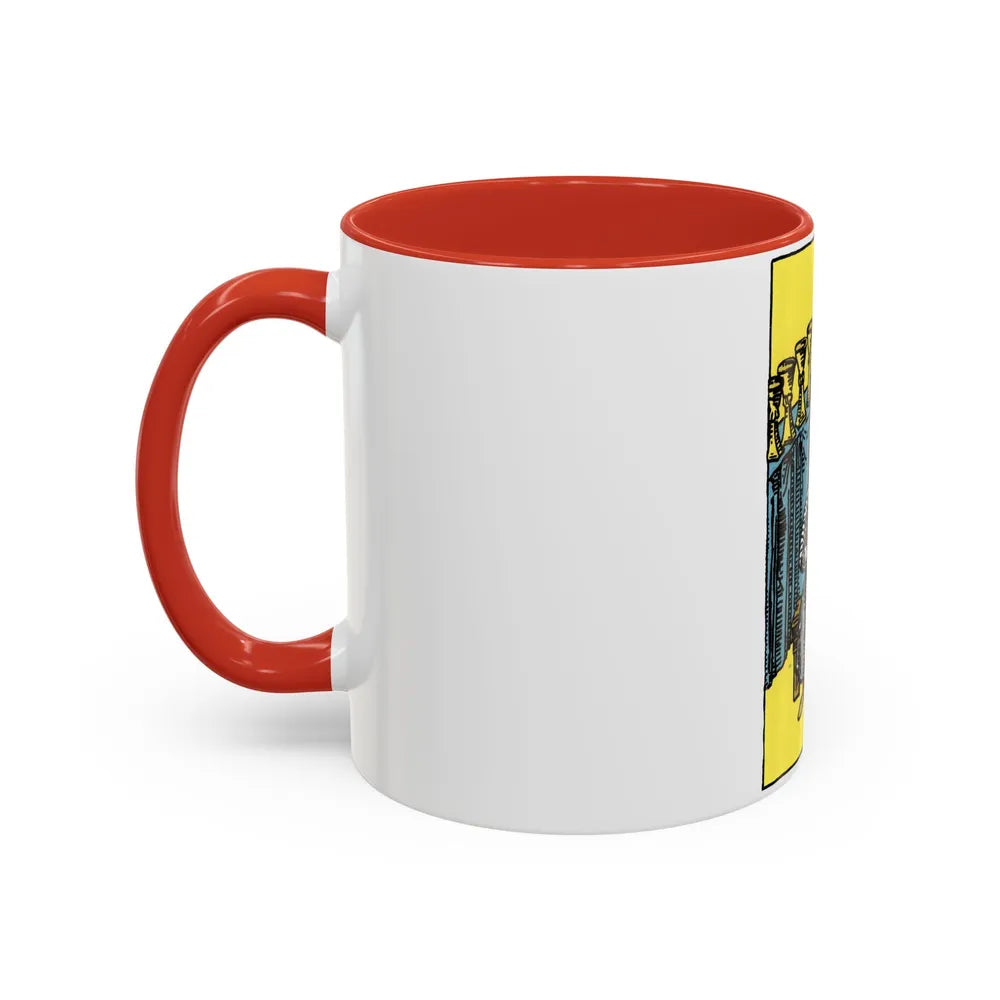 The 9 of Cups (Tarot Card) Accent Coffee Mug-Go Mug Yourself