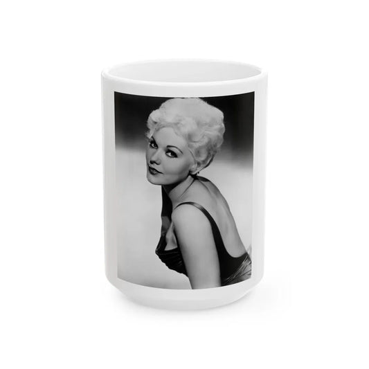 Kim Novak #286 (Vintage Female Icon) White Coffee Mug-15oz-Go Mug Yourself