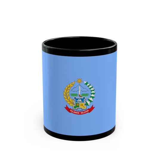 Flag of South Sulawesi Indonesia - Black Coffee Mug-11oz-Go Mug Yourself