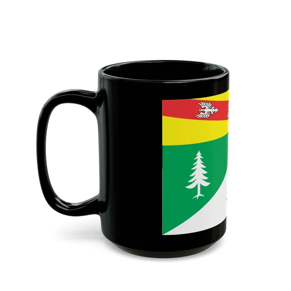 Flag of Vosges France 2 - Black Coffee Mug-Go Mug Yourself