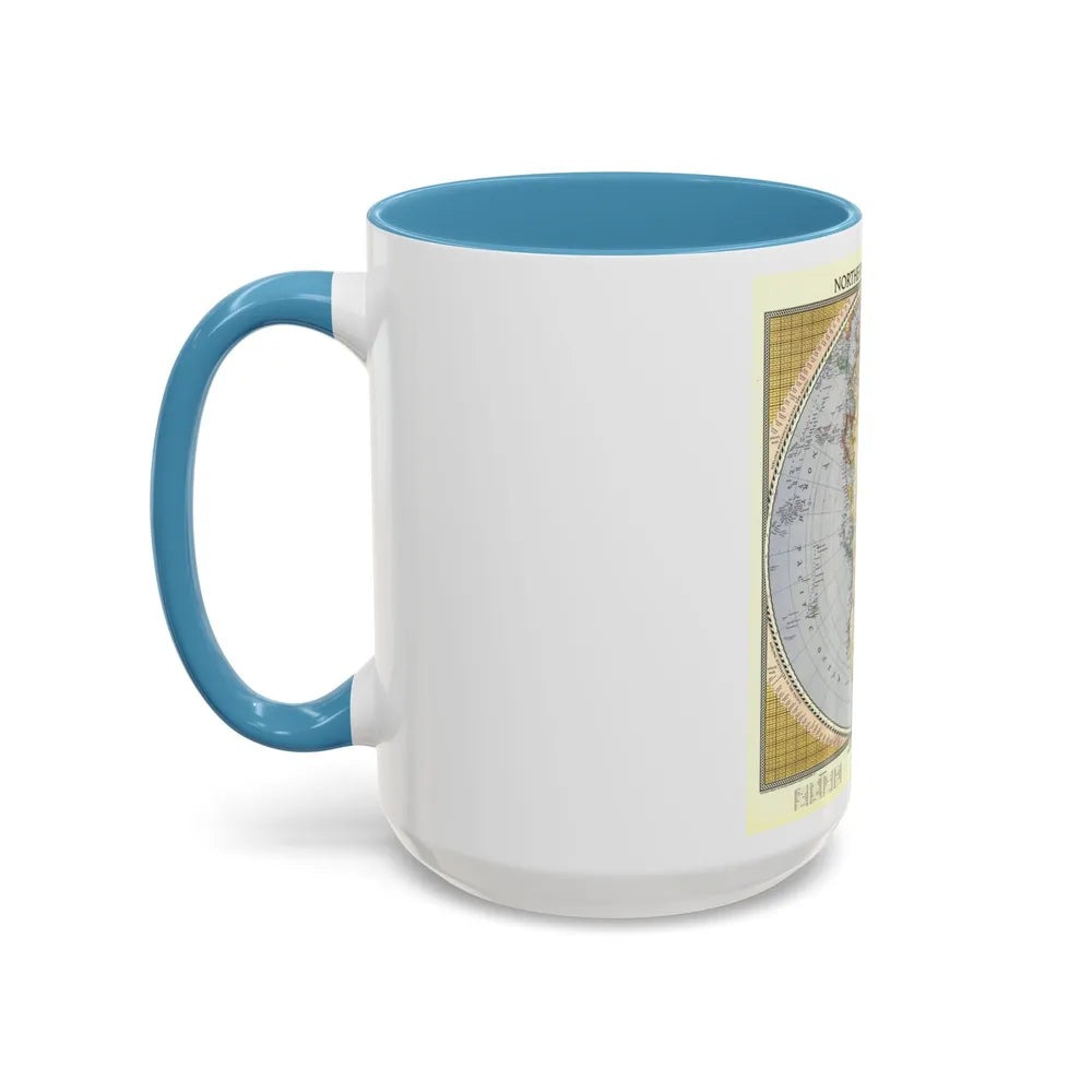 Northern Hemisphere (1946) (Map) Accent Coffee Mug-Go Mug Yourself